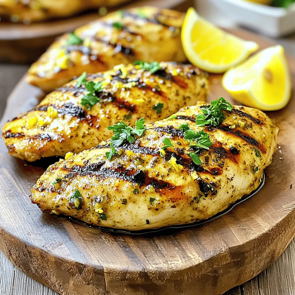 Zesty Lemon Garlic Grilled Chicken Flavorful Delight