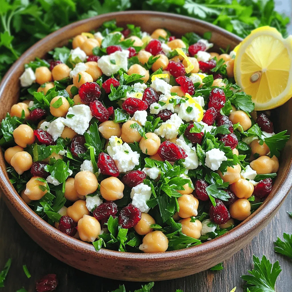 Feta &#038; Cranberry Chickpeas with Zesty Lemon Boost