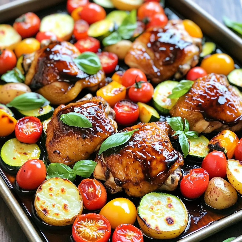 Sheet-Pan Balsamic Chicken &#038; Veggies Easy Dinner