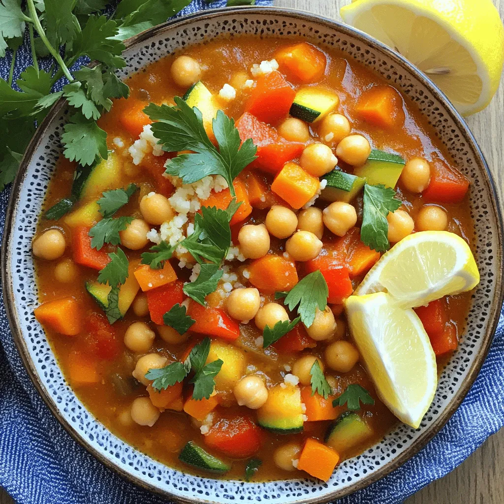 Slow Cooker Moroccan Chickpea Couscous Stew Delight