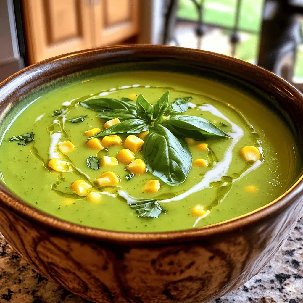 Zucchini &#038; Sweet Corn Summer Soup Refreshing Delight