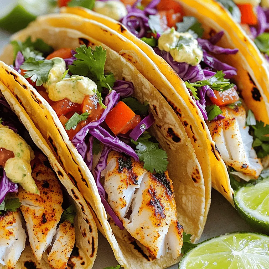 Grilled Fish Tacos with Spicy Mayo Flavor Blast