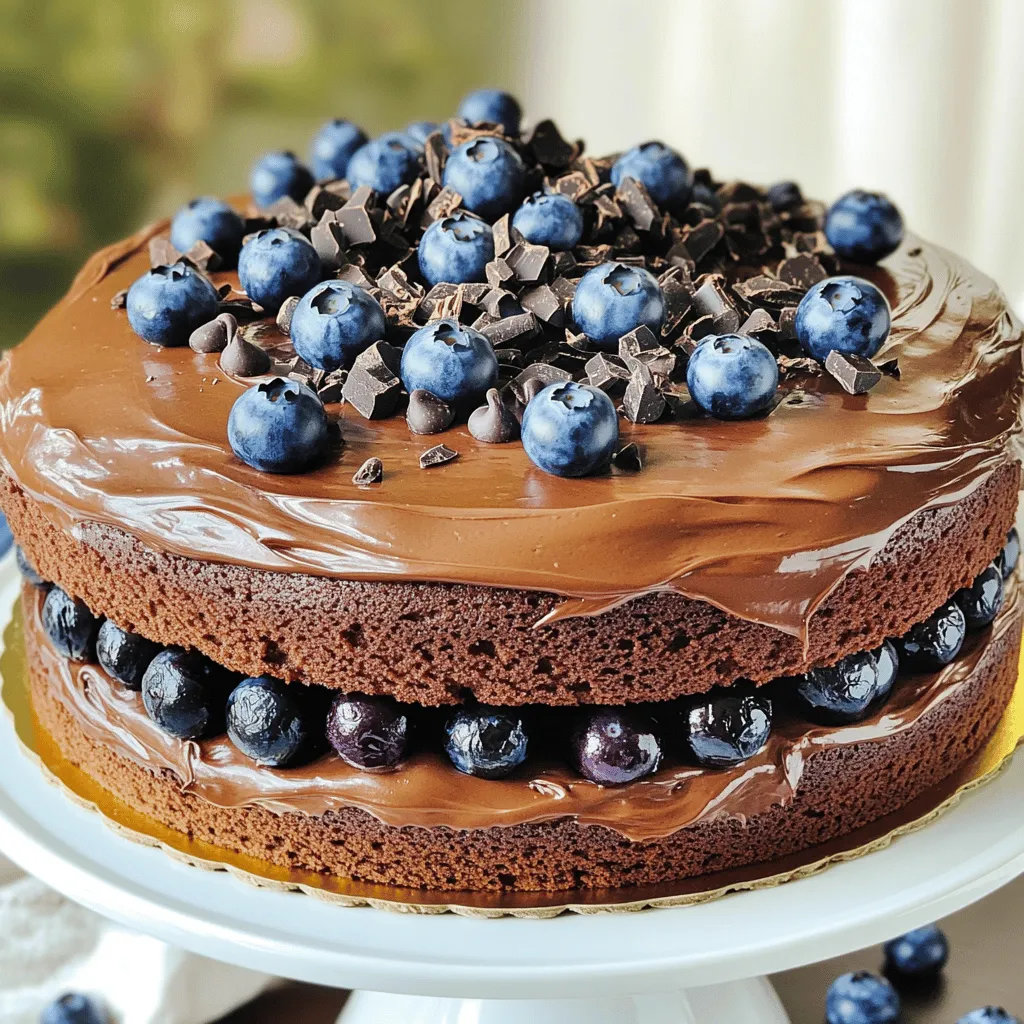 Savory Blueberry Chocolate Cake Simple and Sweet Treat