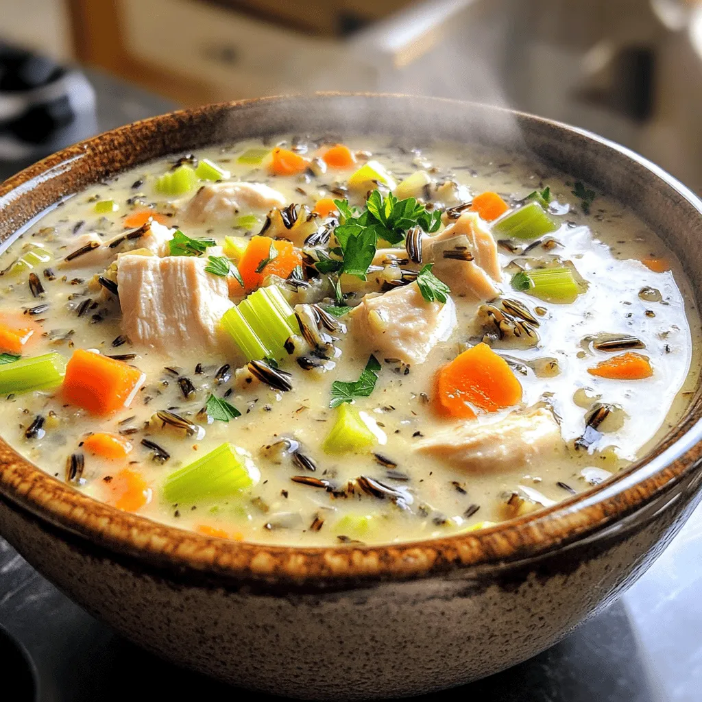 Creamy Wild Rice Chicken Soup Hearty and Nourishing Dish