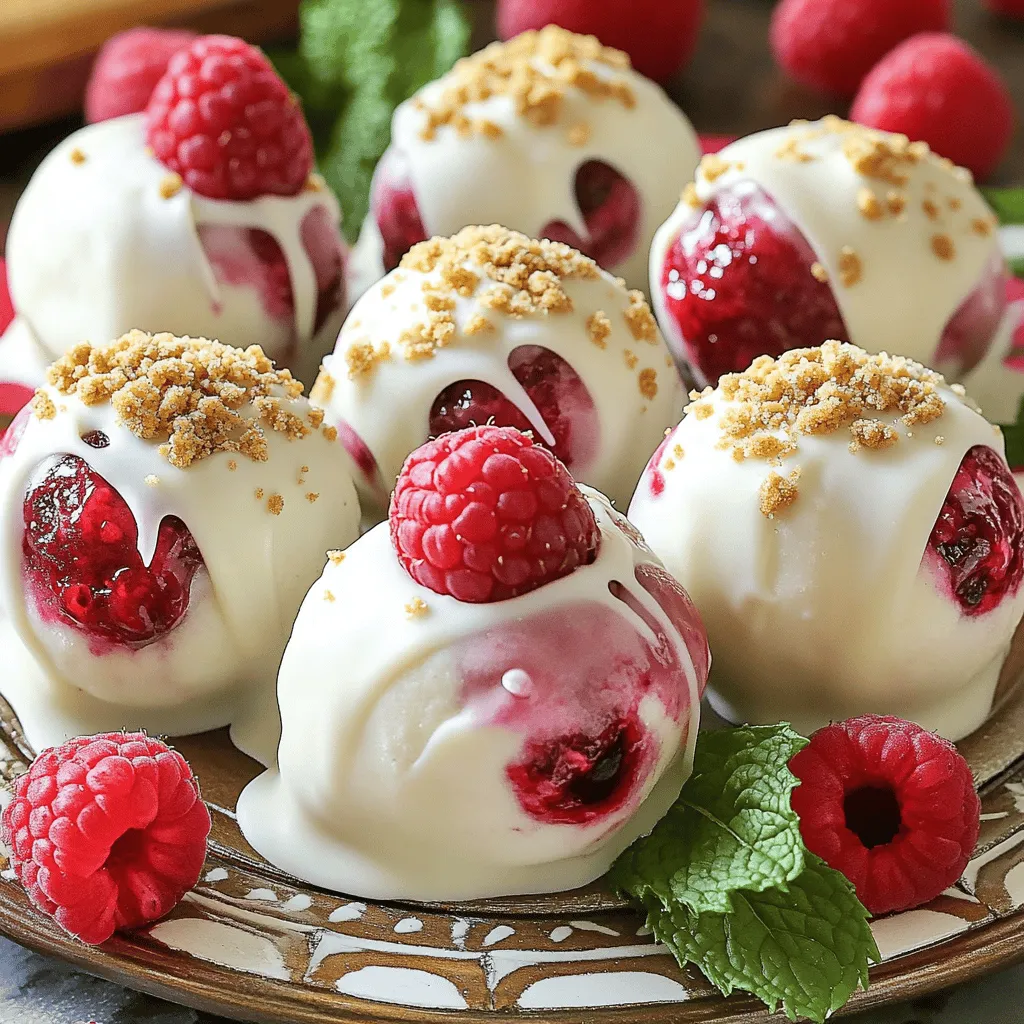 White Chocolate Raspberry Cheesecake Balls Delight