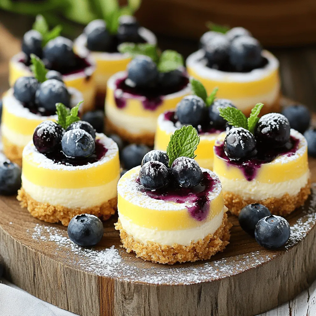 Mini Lemon Blueberry Cheesecakes Simple and Sweet Treat