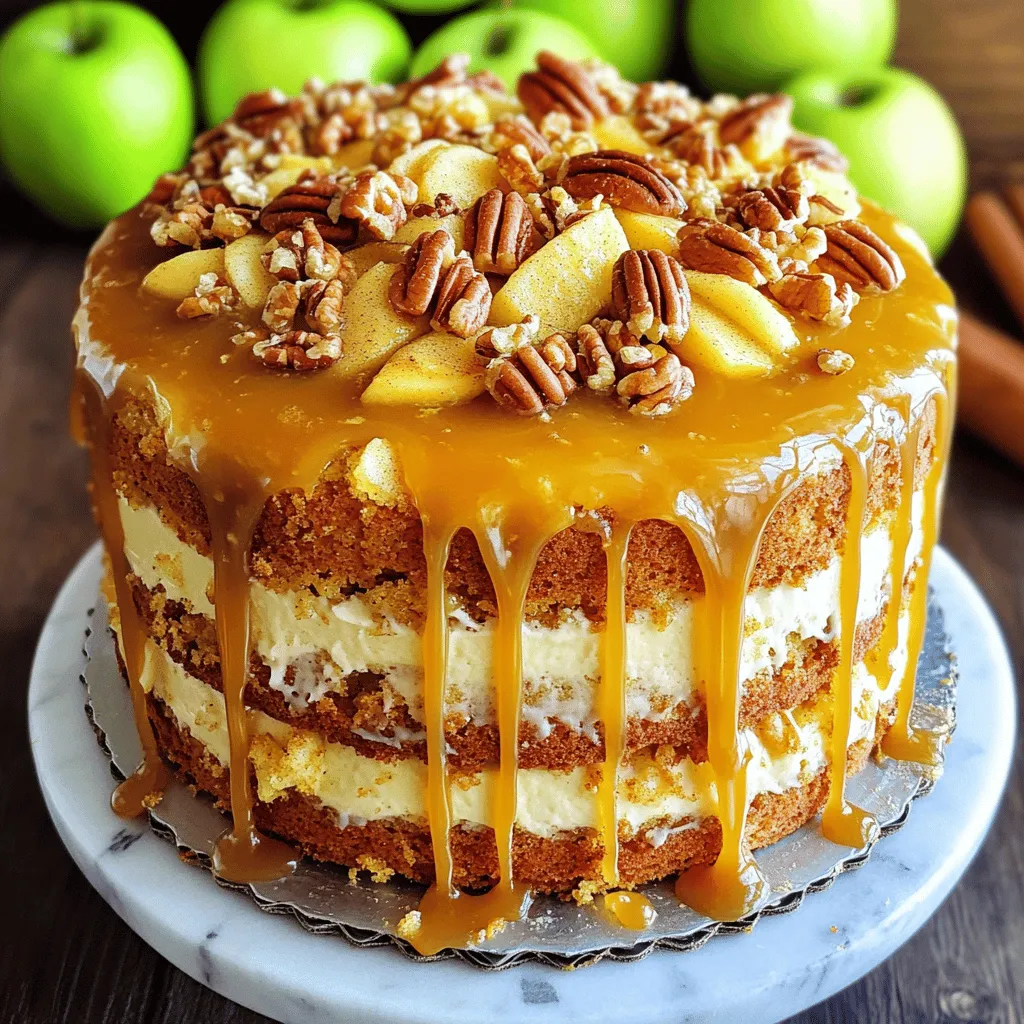Apple Pecan Cake With Caramel Glaze Heavenly Treat