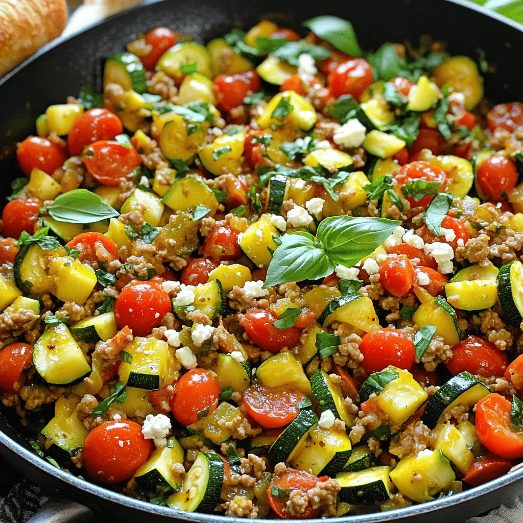 Ground Turkey and Zucchini Skillet Healthy Weeknight Meal