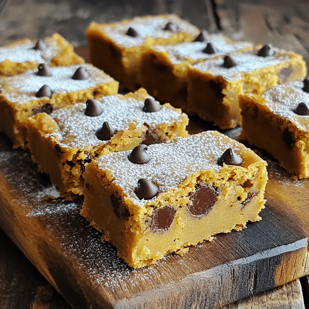 Pumpkin Chocolate Chip Blondies Irresistible Treats