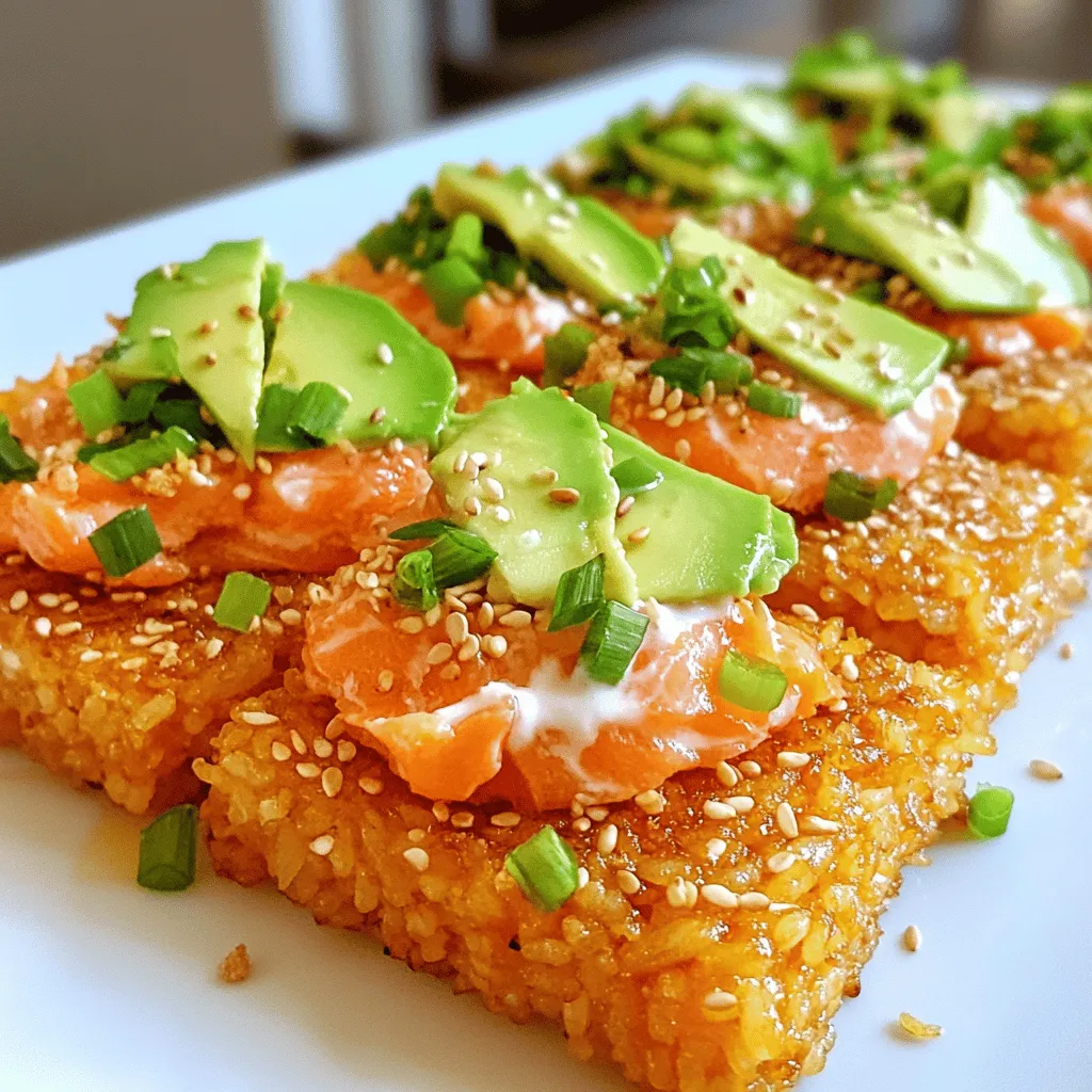 Crispy Rice with Spicy Salmon Flavorful Delight