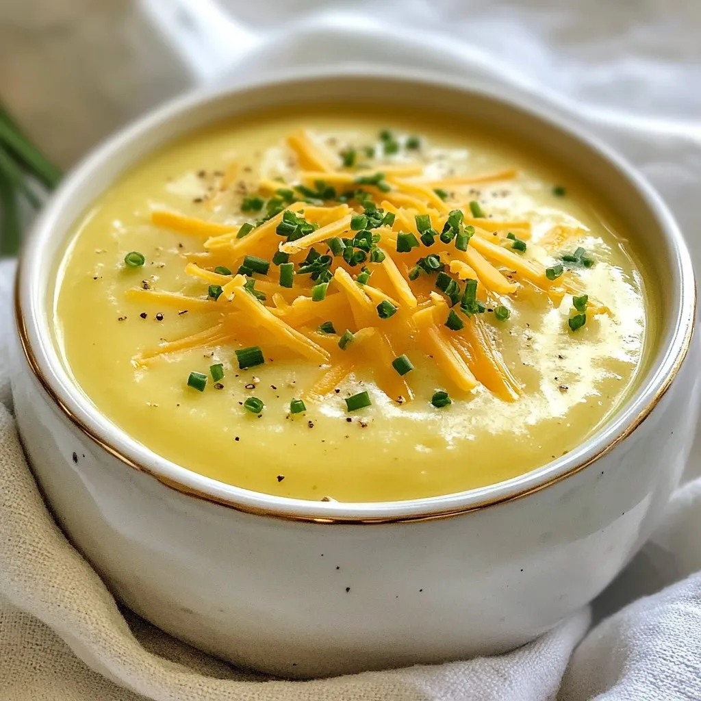 Cheddar Garlic Herb Potato Soup Hearty and Flavorful