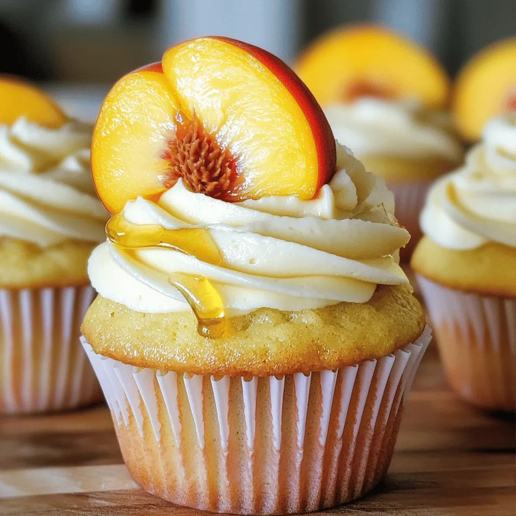 Honey Peach Cream Cheese Cupcakes Delightful Treat
