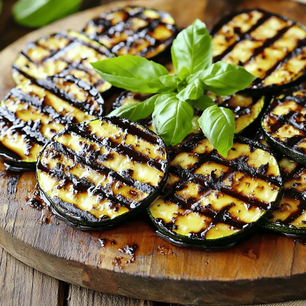Grilled Zucchini with Balsamic Glaze Flavorful Treat