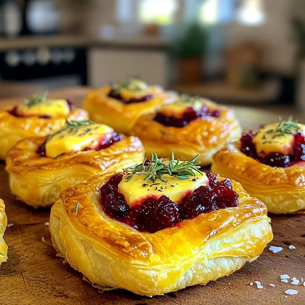 Air Fryer Cranberry Brie Pastry Bites Delightful Treat