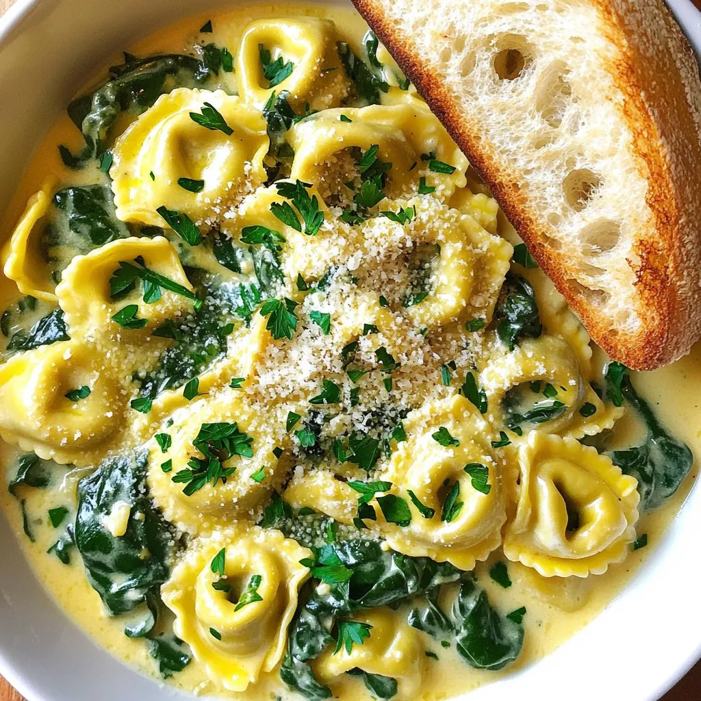 One-Pot Garlic Parmesan Tortellini &#038; Spinach Delight