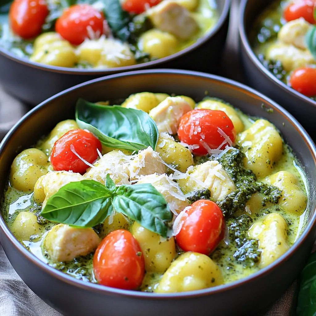 Creamy One-Pot Pesto Chicken Gnocchi Delight