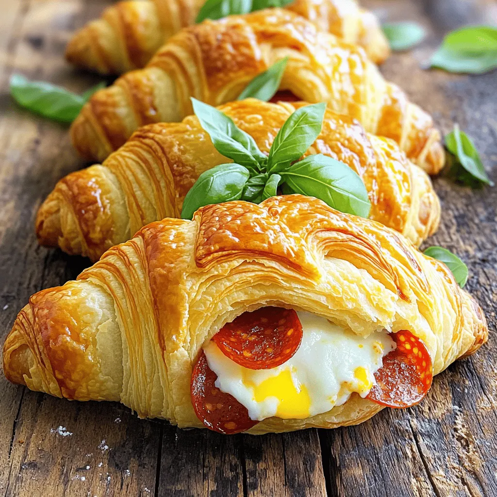 Pepperoni Mozzarella Croissant Rolls Simple Delight