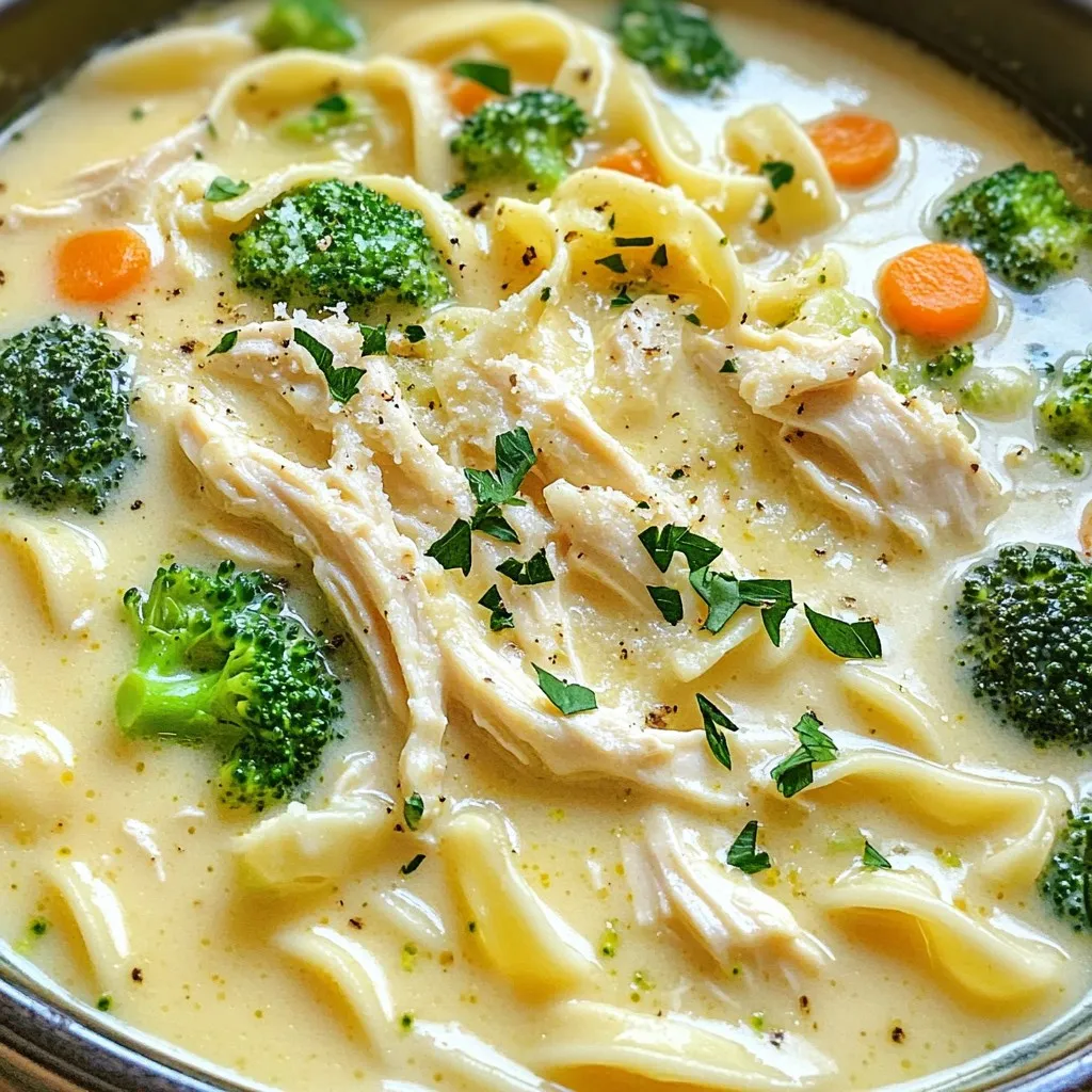 Slow Cooker Chicken Alfredo Soup Simple Comfort Meal