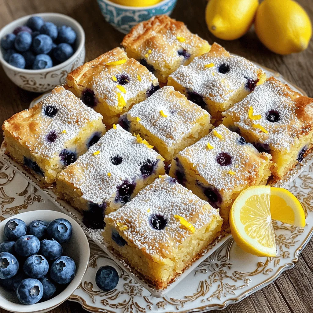 Blueberry Lemon Blondies Delightful Sweet Treat