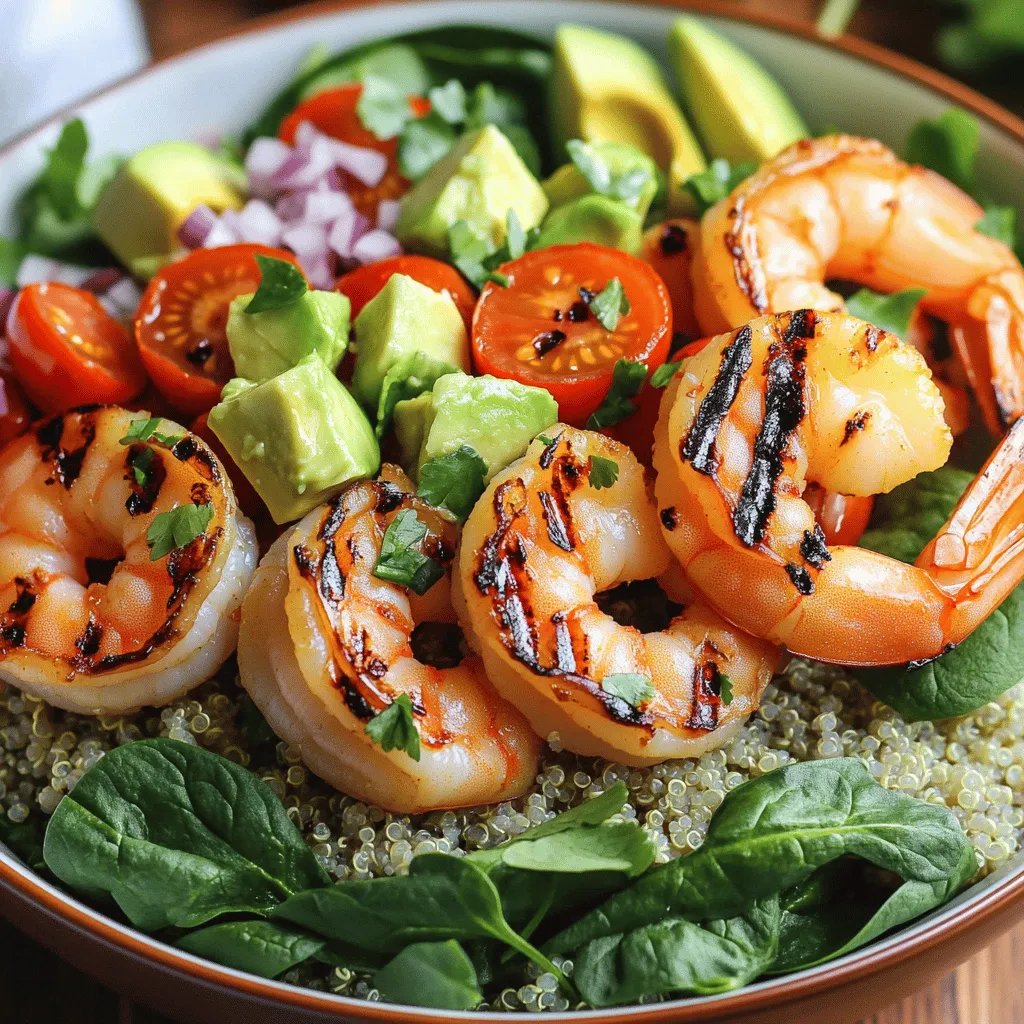 Grilled Shrimp Bowl with Avocado Fresh and Tasty Dish
