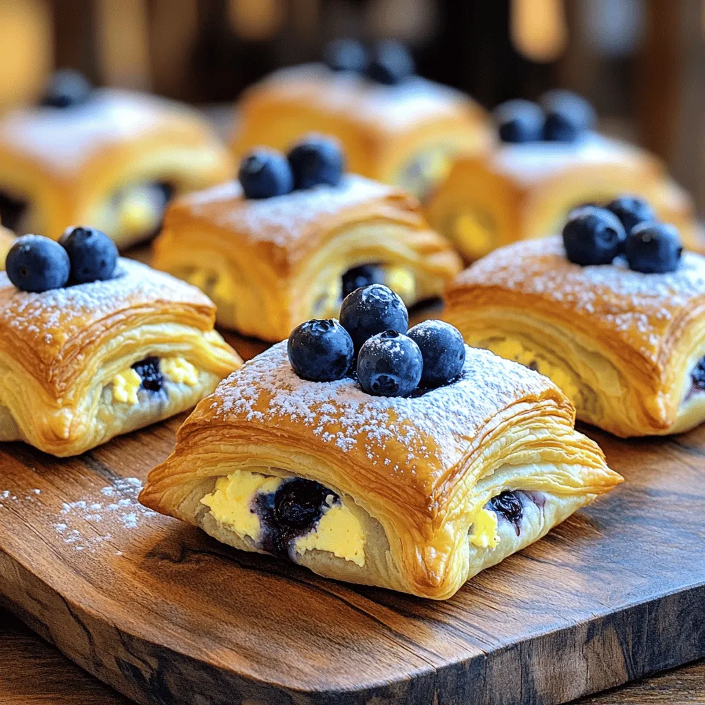 Blueberry Cream Cheese Puff Pastry Delight Recipe