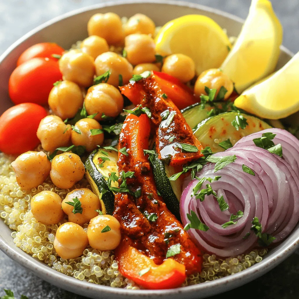 Smoky Harissa Veggie &#038; Chickpea Bowls Delightful Dish
