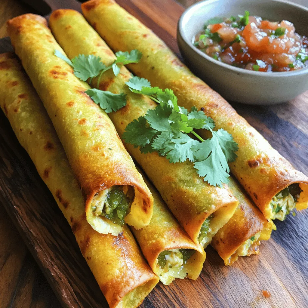 Sheet Pan Green Chile Chicken Taquitos Flavor Boost