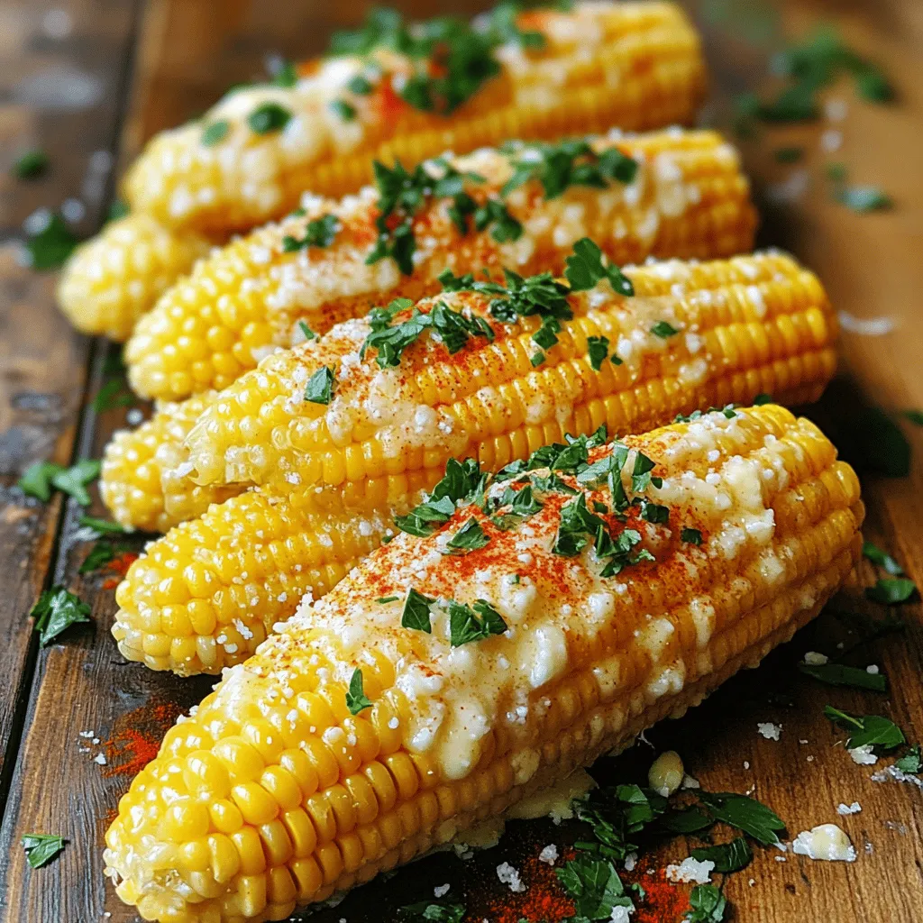 Cheesy Garlic Butter Corn on the Cob Delight