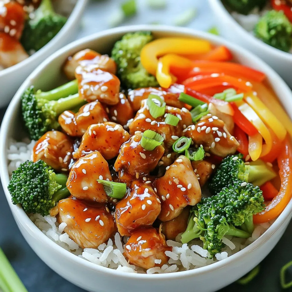 Savory Sweet Chili Chicken Rice Bowls Recipe