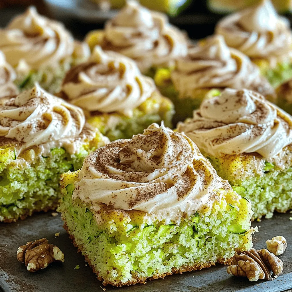 Zucchini Cake with Cinnamon Cream Cheese Frosting Delight