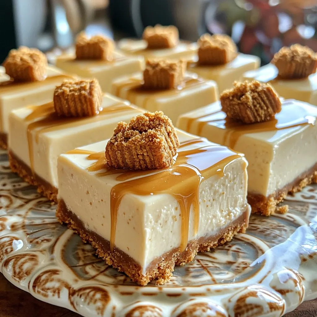 No-Bake Biscoff Cheesecake Bars Delicious Dessert Recipe