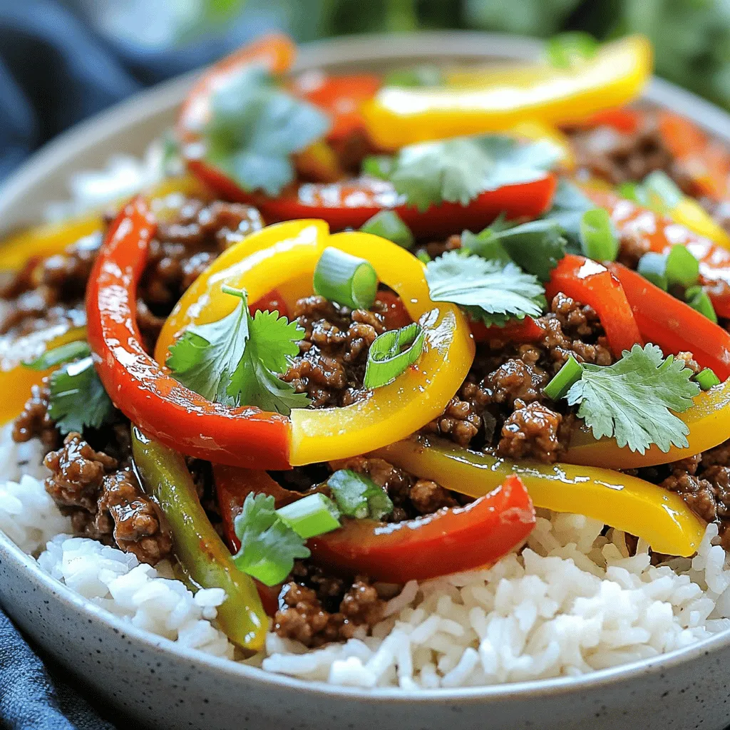 Beef and Pepper Rice Bowls Flavor-Packed Delight