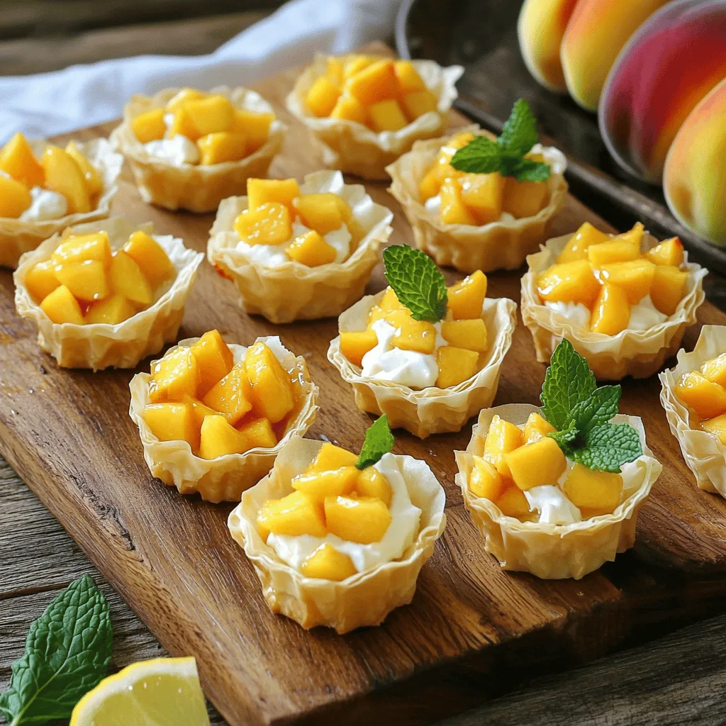 Mini Peach Cream Cheese Tarts Delightful Dessert Treat