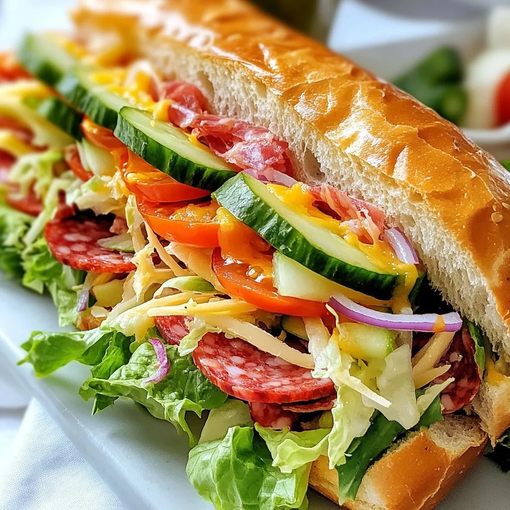 Italian Grinder Salad Sandwich Flavorful Layered Delight