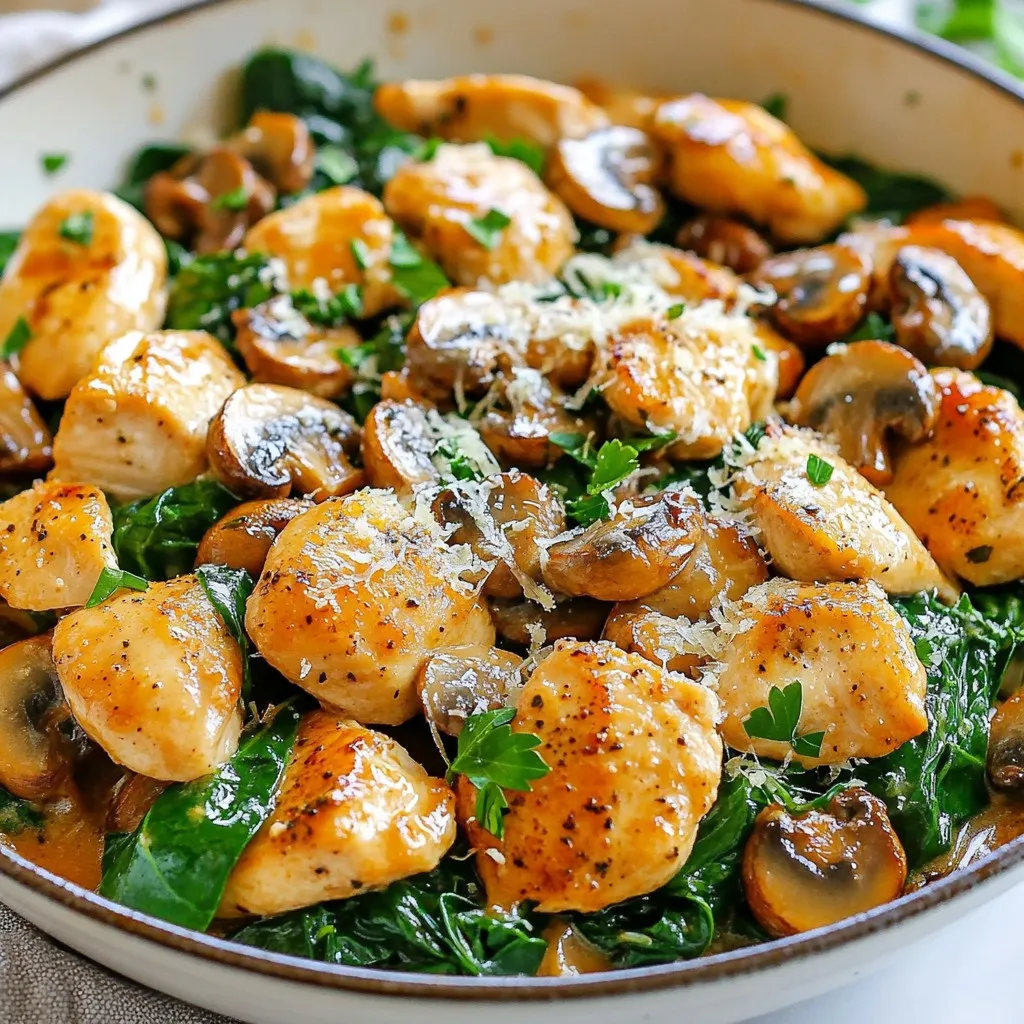 Chicken Spinach Mushroom Skillet Flavorful One-Pan Meal