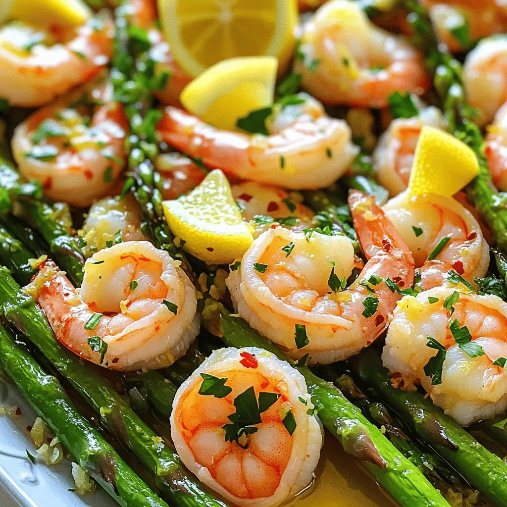 Lemon Garlic Shrimp and Asparagus Tasty Dinner Recipe