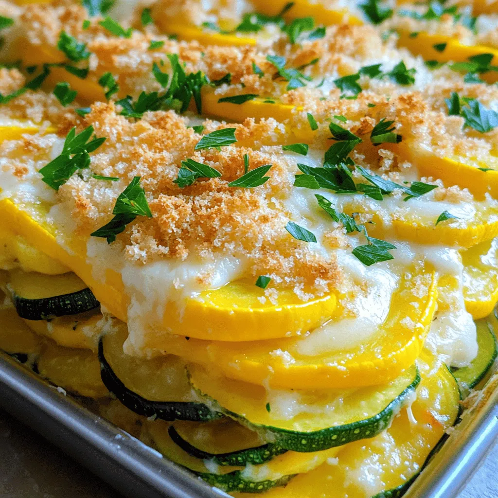 Cheesy Summer Squash and Zucchini Casserole Delight
